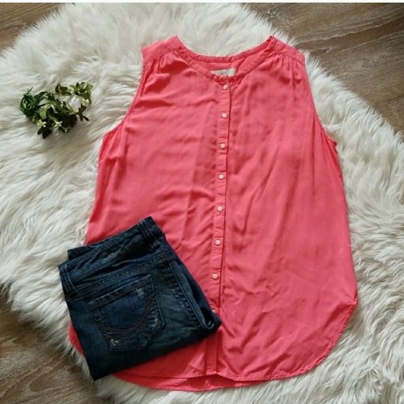 LOFT Tops - Ann Taylor LOFT | Sleeveless Button Down Top